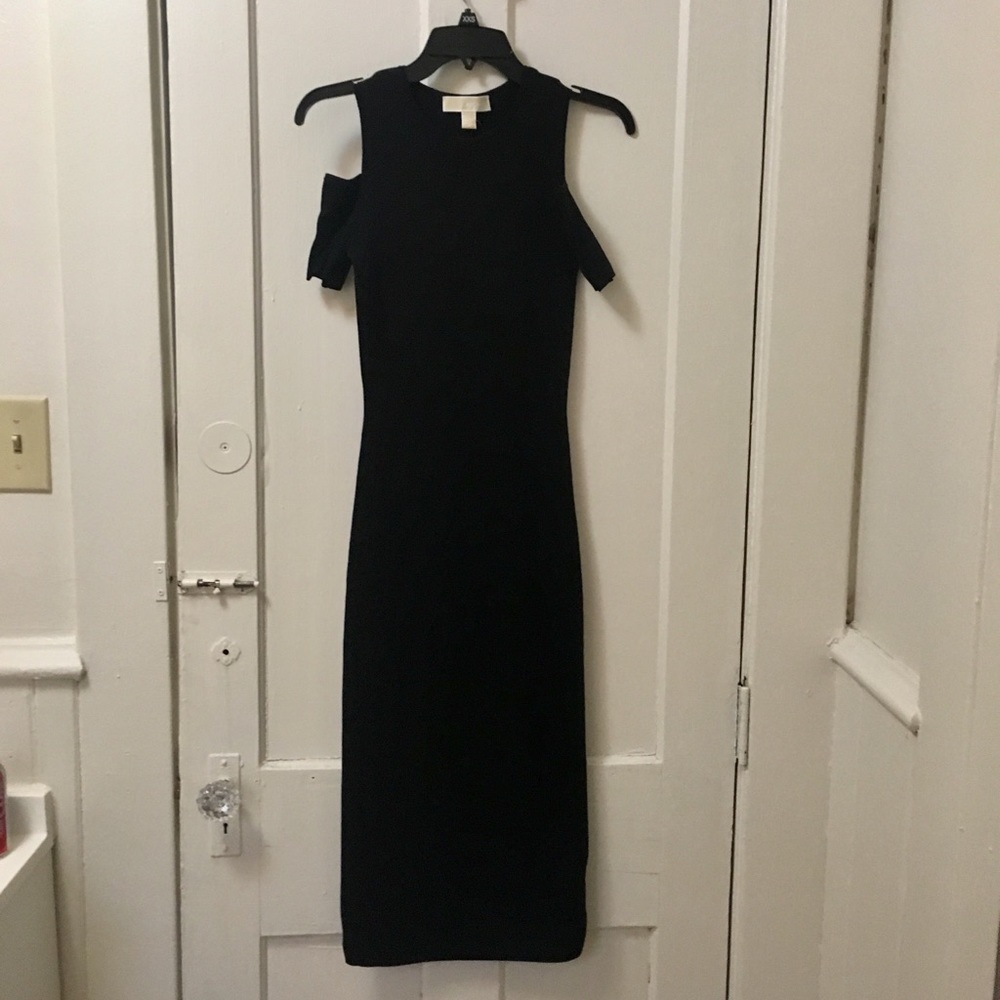 COPY - Michael Kors Peekaboo Midi Dress Black